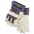 Eat-In 127-1935XL Mustang Leather Palm Gloves - Blue & Gray - Extra Large - 12 Pairs EA3860063